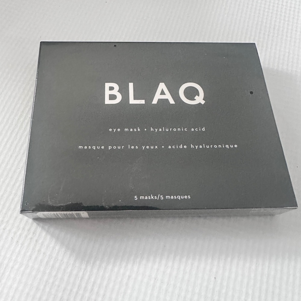 Blaq Activated Charcoal‎ Eye Mask with Hyaluronic Acid 5 Pack New Sealed Box